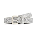 Miniatyrbillede 1 af 5: Dametøj Skinny Bling Glitter Talje Bælte Imitation Læder Tynd Taljebånd Silver