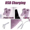 Miniatyrbillede 4 af 4: Elektrisk Fodvarmer Plys Varmesko USB Oplader