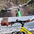 Miniatyrbilde 4 av 4: Sykkelstyre Ergonomiske Integrerte Grep Sklisikre MTB Trekking
