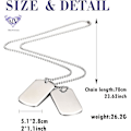 Pikkukuva 2 / 3: Army Double Dog Tag -riipus miesten kaulakorulle, Lmell Biker 70cm palloketju