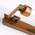Miniatyrbillede 4 af 5: Spejlforlysning LED Lys Badeværelse Toilet Kommode Fugtsikker Spejl Enkel Retro Spejlskab Lys Kobber, Spejllys (farve: Hvidt Lys