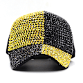 Miniatyrbild 4 av 5: Andningsbar Baseballkeps med Strass för Utomhusfritid, Solskydd, Justerbar Yellow