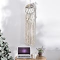 Miniatyrbillede 3 af 4: 25x100cm Blonder Macrame Væghængning Boho Blomsterpotte Rattan Kurv