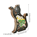 Miniatyrbilde 2 av 5: Kattunge Dekorasjon Dyr Tre Kattunge Statue Og Statue Hjem Dekorasjon Flere Lag Kattunge Silhuett Og Skulptur, Hylle Bord Og Skrivebord Kattunge Dekor