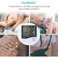 Miniatyrbillede 2 af 4: 1 Pakke LCD Digital Hygrometer Termometer Temperatur Luftfugtighedsmåler Indendørs Ur -50 C