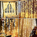 Miniatyrbillede 2 af 3: LED Gardinlys Vindue Fe 3mx3m 300 LED'er USB 8 Tilstande