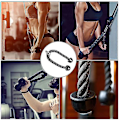 Miniatyrbillede 5 af 5: Universal Tricep Rope Pull Down 28 Tommer Hjemme Gym