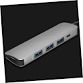 Miniatyrbillede 5 af 8: Multifunktionel USB Hub Port USB Udvidelses Dock til Laptop Letvægts Aluminium Legering Design Tilfældig