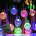 Miniatyrbillede 2 af 5: Led Solcelle-Lysstreng 5-30m Krystal Globe 8 Lystilstande