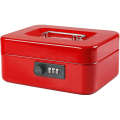 Miniatyrbillede 2 af 5: Lille pengeskab med kombinationslås Holdbar metal pengeskab med pengeskuffe Sort, 7,87 X 6,3 X 3,35 tommer - B-yuhao Red