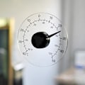 Miniatyrbillede 5 af 5: Udendørs Termometer Selvklæbende, Døre Og Vinduer Transparent Vandafvisende Termometer Uden Batteri