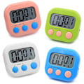 Miniatyrbillede 1 af 5: Minut Køkken Timer, 4 stk Køkken Nedtællingstimer, 4-farvet Stopur med Høj Alarm Stor Digital