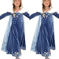 Pikkukuva 3 / 3: Tyttöjen Elsa-asu, keinotekoinen turkiskaulus 4-5 Years