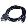 Pikkukuva 2 / 4: DVI M1-da 30+5 Pin - HD-yhteensopiva kaapeli Dual Link + USB-projektori kaapeli 1,7m