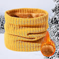 Miniatyrbild 1 av 3: Vinterhalsduk för Män Fleece Ring Bandana Stickad Varm Solid Halsduk Kvinnor Halsvärmare B2-solid