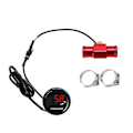 Miniatyrbillede 1 af 5: Universal Motorcykel LED Digital Termometer Vandtemperatur Måler Red 18mm connector