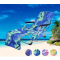 Miniatyrbilde 4 av 5: Tie Dye Strandhåndkle Recliner Deksel Recliner Deksel Med Sidelomme (gul)