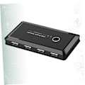 Miniatyrbild 6 av 8: USB-skrivare USB-splitter USB 2.0 Hub Box för 2 datorer Dela skrivare skanner och andra enheter 4 portar