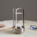 Pikkukuva 5 / 5: Lumison Crystal Lantern pöytälamppu, Kannettava metallipöytälamppu sisä- ja ulkokäyttöön, Ladattava LED-lamppu Silver