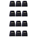 Miniatyrbilde 1 av 5: 12 Pakk Svarte Midjeforklær Med 3 Lommer - Halvforklær For Servitris Servitør 24 X 12 Tommer Serveringsforklær - Yuhao