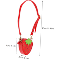 Miniatyrbilde 2 av 8: Dukke Mote Tilbehør Jordbær Crossbody Veske Mini Veske for Jenter Lek