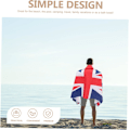 Pikkukuva 3 / 8: Matkailu Pyyhe Union Jack -kuvio Pieni Rantapyyhe Nopeasti Kuivuva Kompakti Kesään