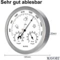 Miniatyrbild 1 av 4: Analog Väderstation för Inomhus och Utomhus, Hygrometer och Termometer