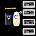 Pikkukuva 1 / 5: 2,4 GHz langaton 4-vyöhykkeinen Wifi RGBW-kaukosäädin LED-lampulle