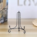 Miniatyrbillede 2 af 5: Jern Display Stativ, Sort Jern Staffeli Plade Display Fotoholder Stativ