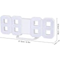 Miniatyrbillede 5 af 5: 3D LED Digital Vægur, Soveværelse Skrivebord Alarmur Digital Vægur, 21,5 X 8,8cm (blå)