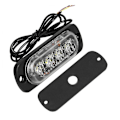 Miniatyrbillede 3 af 5: 4 LED Bil Lastbil Strobe Blinklys Sideadvarsel Forsigtighed Lampe