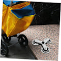 Miniatyrbillede 2 af 8: Trekantede hjul til trappeklatrende trolley 2 stk. kraftige hjul i rustfrit stål