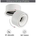 Miniatyrbilde 4 av 5: 12W LED Takspotter med Justerbar Lampehode, Spotlampe