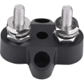 Miniatyrbilde 1 av 5: M6 Buss Bar Strømklemme Dobbel 48v Heavy Duty Positiv Strømfordeling 1stk svart