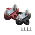 Miniatyrbilde 3 av 5: M6 Buss Bar Strømklemme Dobbel 48v Heavy Duty Positiv Strømfordeling 1stk svart