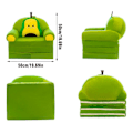 Miniatyrbillede 3 af 3: Foldbar Børnesofa Toddler Stol Pludset Lazy Comfy Sofa