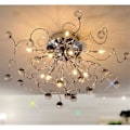 Miniatyrbilde 3 av 5: 56cm Krystall Taklampe Flush Mount Metall Krom Led Nordisk