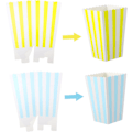 Pikkukuva 6 / 8: Popcorn-astioita 60 kpl Raidallisia Popcorn-laatikoita Värikkäitä Välipala-astioita