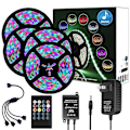 Miniatyrbillede 1 af 5: 65ft Musik Synkroniseret Multifarvet 2835 RGB LED Lysbånd