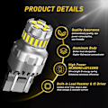 Miniatyrbilde 3 av 5: Bil T20 7440 W21w Led Canbus Baklys W21/5w 7443 Led Pære Brems Svinglys 6500k Sup