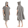 Miniatyrbillede 4 af 5: Mikrofiber Hættehåndklæde Mænd Kvinder Til Svømning Strand Rejse Hurtigtørrende Skiftende Kappe Badehåndklæde Badekåbe Surf Poncho Sauna Playa Yellow