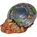 Miniatyrbillede 2 af 5: Akvarietilbehør 1 stk. Emulering Ufo Vrag Pynt Kreativ Rumskib Akvarie Ornament