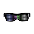 Miniatyrbillede 1 af 5: App-styrede Bluetooth LED Party Briller med Tilpassede Sprog, USB Opladning, Blinkende Lysende Briller til Jul, Koncert, Solbriller Four Colors