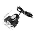 Miniatyrbillede 4 af 5: Justerbar Cykel Forlygte USB X3 T6 LED Frontlampe