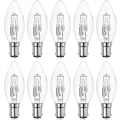 Miniatyrbilde 1 av 5: 10-pakke B15d Halogenpærer, Dimmbare 42w C35 Halogen Lyspærer 42w B15d Øko Halogenpærer B15d Lyspærer Små Bajonett