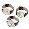 Miniatyrbillede 4 af 5: Mænds Moderne Casual Romersk Ur Læder Armbåndsur