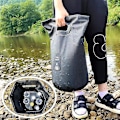 Miniatyrbillede 3 af 3: Udendørs Foldbar Spand, Bærbar Camping Picnic Bilvask Spand, 1 stk. Sort 20L