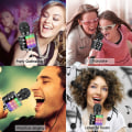 Miniatyrbillede 2 af 5: Bluetooth 4 i 1 Karaoke Trådløs Mikrofon med LED-lys, Bærbar Mikrofon