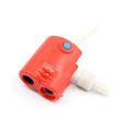 Miniatyrbillede 2 af 5: Cykelkugle-Inflatorventil Adapter Håndluftpumpe Dysesæt Hjem Udendørs Tilbehør 2 stk., Rød