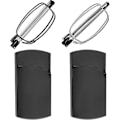 Pikkukuva 1 / 5: Lukulasit 2 Paria Musta Ja Gunmetal Lukulasit Kompaktit Taittuvat Unisex-Lasit Lukemiseen Kotelo Mukana 350 Diopters